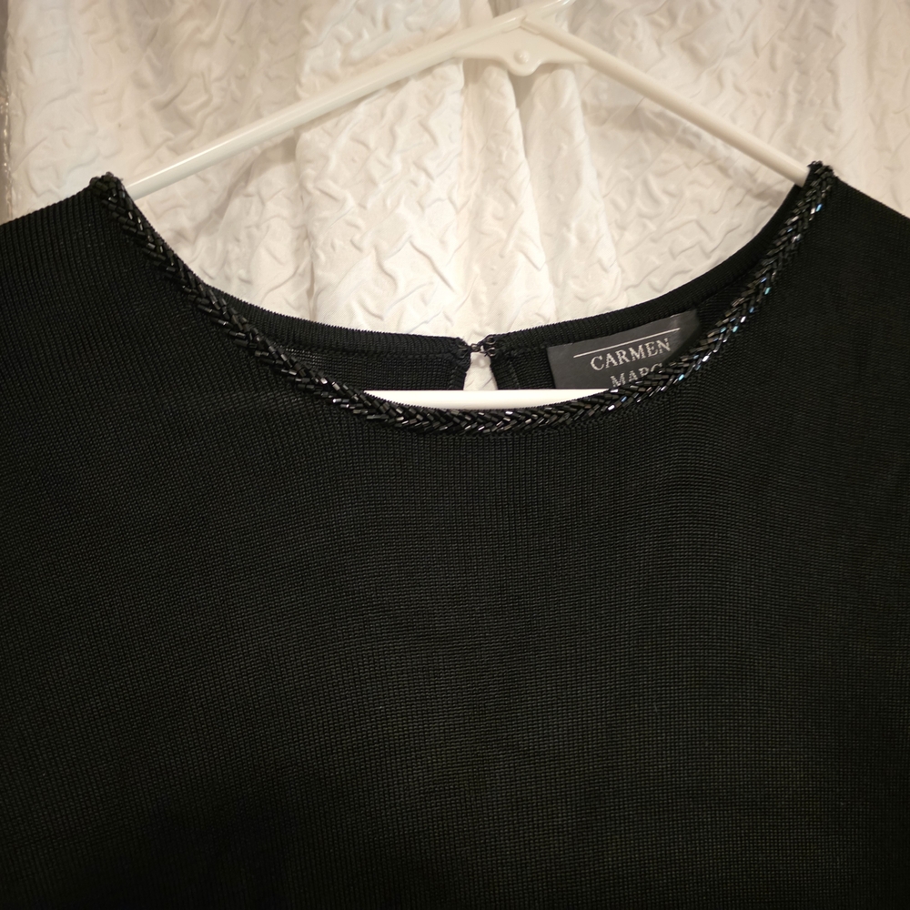 Black Sleeveless Blouse with Keyhole Detail